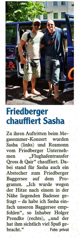 Friedberger chauffiert Sasha